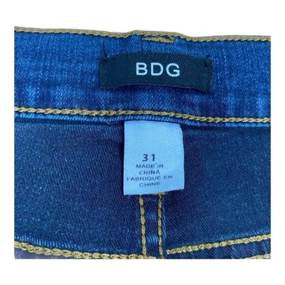 URBAN Outfitters BDG Women's Twig Theo Moto Mid Rise Skinny Jean Dark Wash US 31 - Picture 10 of 10